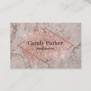 Rosa Gold Glitter Marmor Hintergrund Vektor Visitenkarte