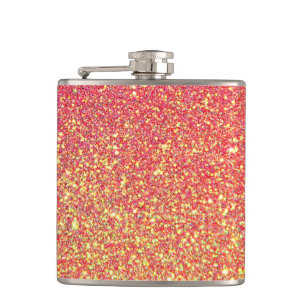 Rosa Gold Glitzer Imitate Flachmann