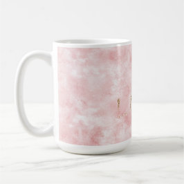 Rosa Gold Glitzer Liebe Herz Kaffeetasse