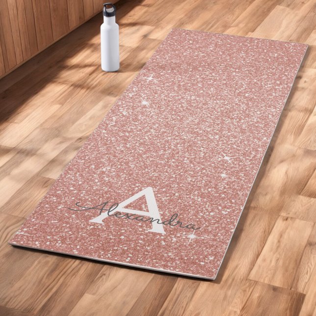 Rosa Gold Glitzer & Sparkle Yoga Mat Yogamatte (Von Creator hochgeladen)