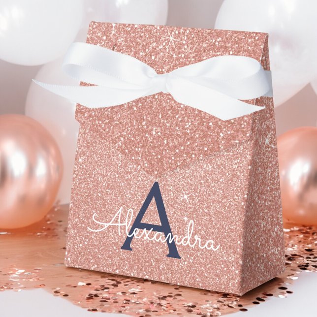 Rosa-Gold-Glitzer und Sparklogramm Geschenkschachtel (Von Creator hochgeladen)
