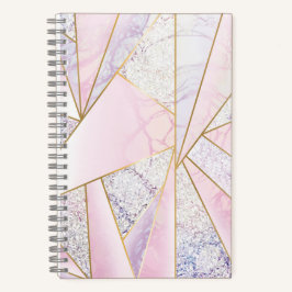 Rosa Gold Glitzer wie Sketchbook Marble Elegance Notizbuch