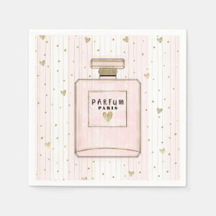 Rosa & Gold hören Paris Parfum Chic Mode Serviette