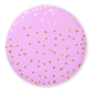 Rosa & Gold Konfetti Punkte Moderne Glamour Glamou Keramikknauf