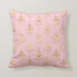 Rosa Gold Kronleuchter Modernes Kissen