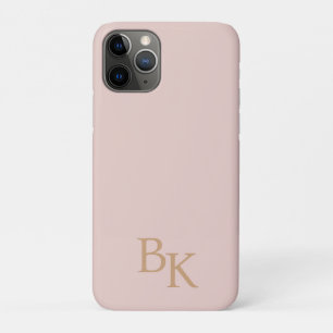 Rosa Gold Minimal Personalisierte Anfangsmonogramm Case-Mate iPhone Hülle