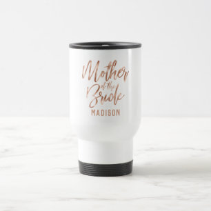 Rosa Gold Moderne Hochzeit Mutter der Braut Reisebecher