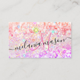 Rosa Gold Moderne Wasserfarbe Alkohol Tinte Glitze Visitenkarte