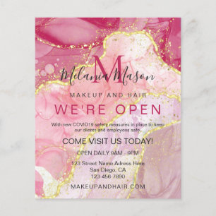 Rosa Gold Modernes flüssiges Wasser Alkohol Alkoho Flyer