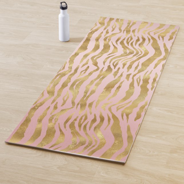 Rosa Gold Ombre Leopard Print         Yogamatte (Beispiel)