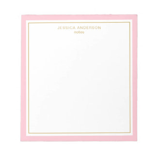 Rosa Gold Personalisiert Notizblock