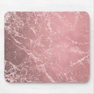 Rosa Gold Pink Moderne Trendige Glamour Marmor Chi Mousepad