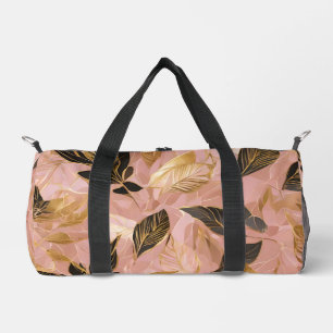 Rosa Gold Popular Boho Blätter Collection Duffle Bag
