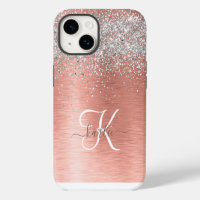 Rosa Gold Schickes Mädchen Silber Glitter Funkelnd