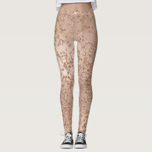 Rosa Gold Schimmer Rosa Glamour Funkeln Chic Leggings