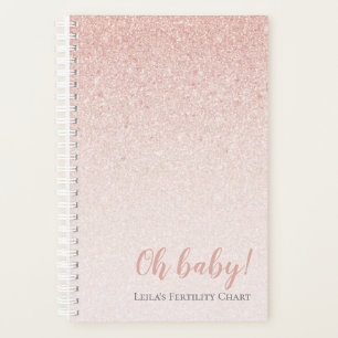 Rosa Gold Sparkle Fertilitätsdiagramm Planner Planer