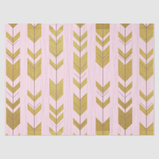 Rosa Gold Tribal Arrows Tissue-Papier Seidenpapier