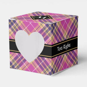 Rosa, Gold und Blauer Tartan Geschenkschachtel