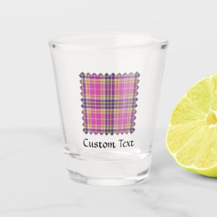 Rosa, Gold und Blauer Tartan Schnapsglas