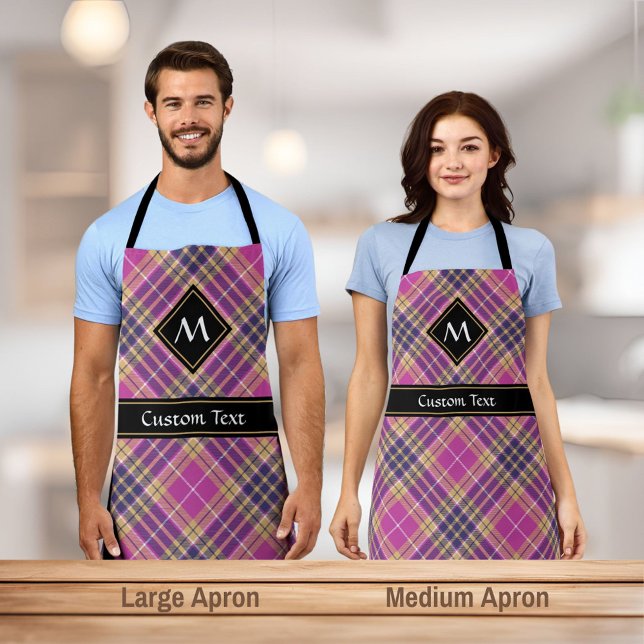 Rosa, Gold und Blauer Tartan Schürze (Von Creator hochgeladen)
