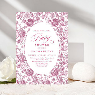 Rosa Gold Wangenrouge Toilettenpapier Rosen Floral Einladung