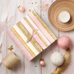 Rosa Gold Weihnachtsmuster#27 ID1009 Geschenkpapier