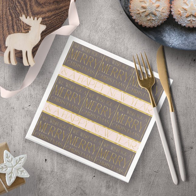 Rosa Gold Weihnachtsmuster#35b ID1009 Serviette (Von Creator hochgeladen)