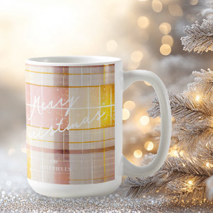 Rosa Gold Weihnachtsmuster#7 ID1009 Kaffeetasse