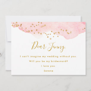 Rosa Gold werden Sie meine Bridesmaid sein