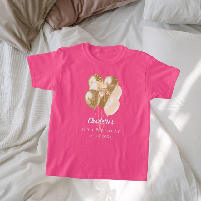 Rosa Goldballons T-Shirt (Von Creator hochgeladen)