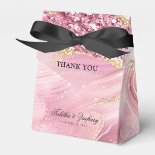 Rosa Goldbarsch Glitzer Marmorhochzeit Geschenkschachtel