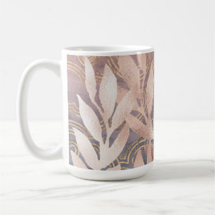 Rosa Goldblatt-Sprays auf abstraktem Hintergrund Kaffeetasse