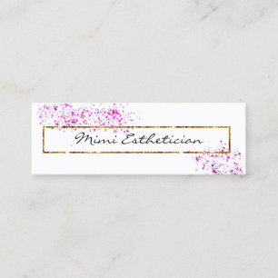 Rosa Golden Frame Confetti Beruflich Abstarter Mini Visitenkarte