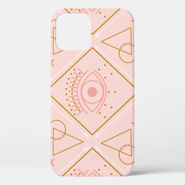 Rosa goldene Augen: Geometrisches Nahtloses Design Case-Mate iPhone Hülle (Rückseite)