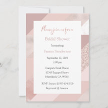 Rosa Goldene Einladung, Hochzeit, Baby, Geburtstag