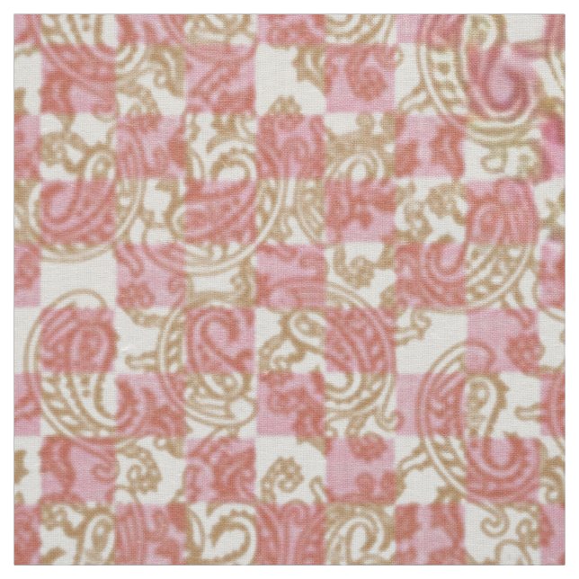 Rosa goldene Farbe. Geometrisches Hintergrundpapie Stoff (Muster)