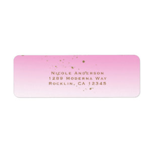 Rosa & Goldene moderne Glam Hochzeitsdusche Elegan