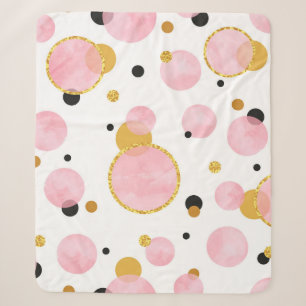 Rosa goldene Punkte, geometrisch Vintag. Sherpadecke