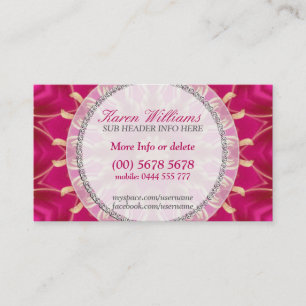 Rosa goldene Solarstern-Geschäftskarten Visitenkarte