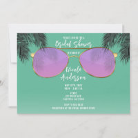 Rosa & Goldene Sonnenbrillen Türkise Sommer Hochze