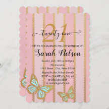 Rosa goldene Streifen und Schmetterling