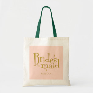 Rosa goldenes Brautjungfer-Geschenk Tragetasche