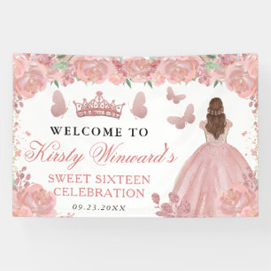 Rosa Goldenes Kleid Rote Haare Prinzessin Floral S Banner
