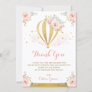 Rosa Golderröten mit Dankeskarte