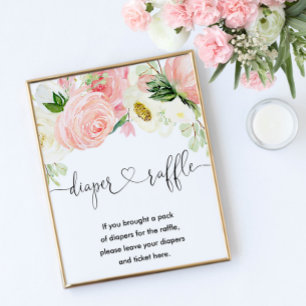 Rosa goldfarbener Florentiner Gewinnspiel Mädchen Poster