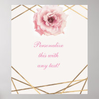 Rosa & goldfarbenes Banner für elegantes Brautpart