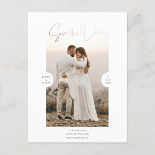 Rosa Goldfolien-Effekt-Skript Karte zur Hochzeitse
