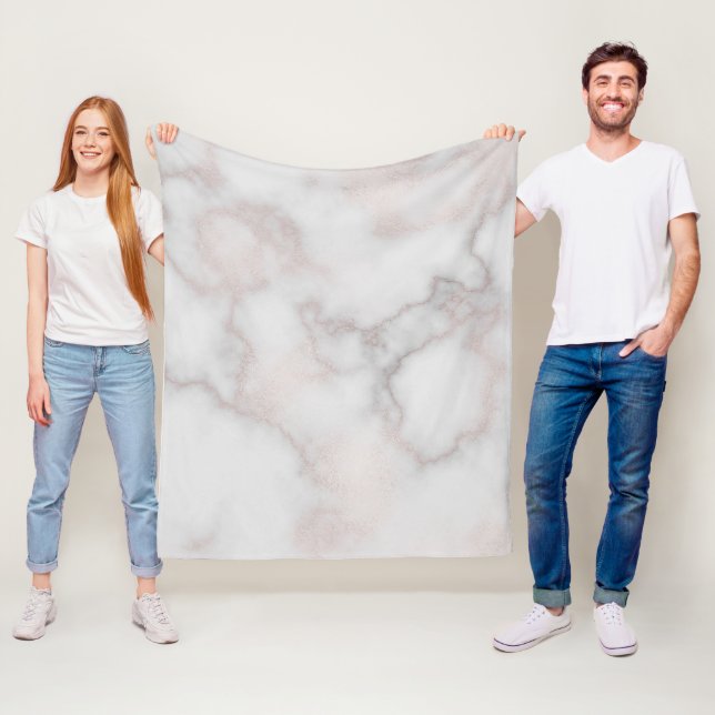 Rosa, goldgelbes Marmormuster in Rosatönen Fleecedecke (Beispiel)