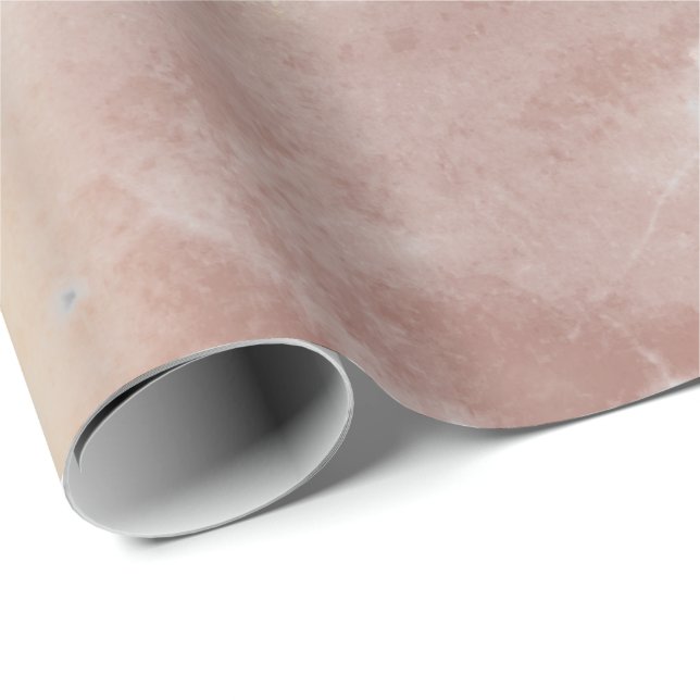 Rosa goldgrungy Kupfermarmorpinsel Geschenkpapier (Rolleneckpunkt)