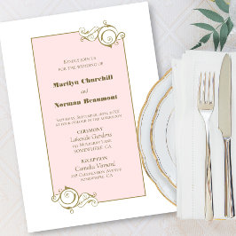 Rosa Goldhochzeit Einladung